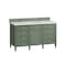 James Martin Vanities Brittany 60in Single Vanity, Smokey Celadon w/ 3 CM White Zeus Top 650-V60S-SC-3WZ - alternate 7